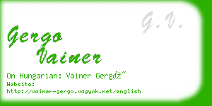 gergo vainer business card